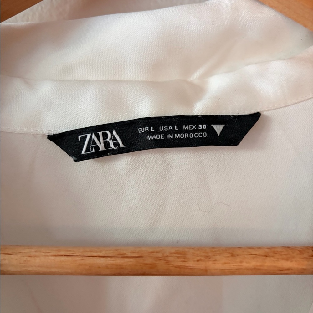 Zara White Mini Wrap Dress - Picture 12 of 12